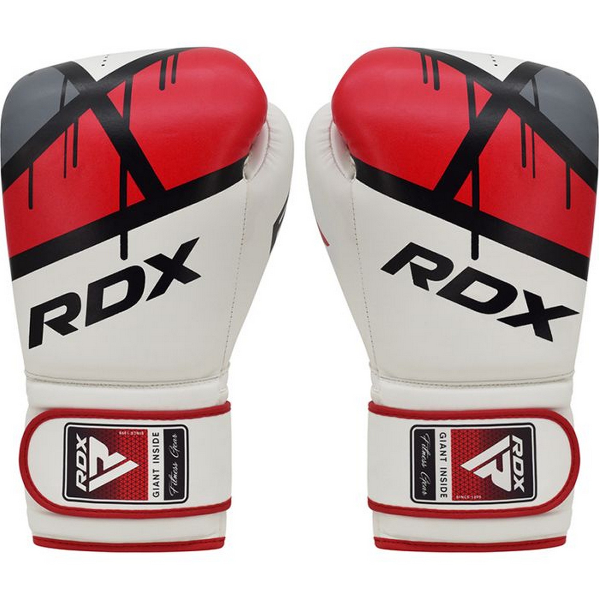 Перчатки тренировочные RDX BGR-F7R-14oz белый\красный 2000_2000