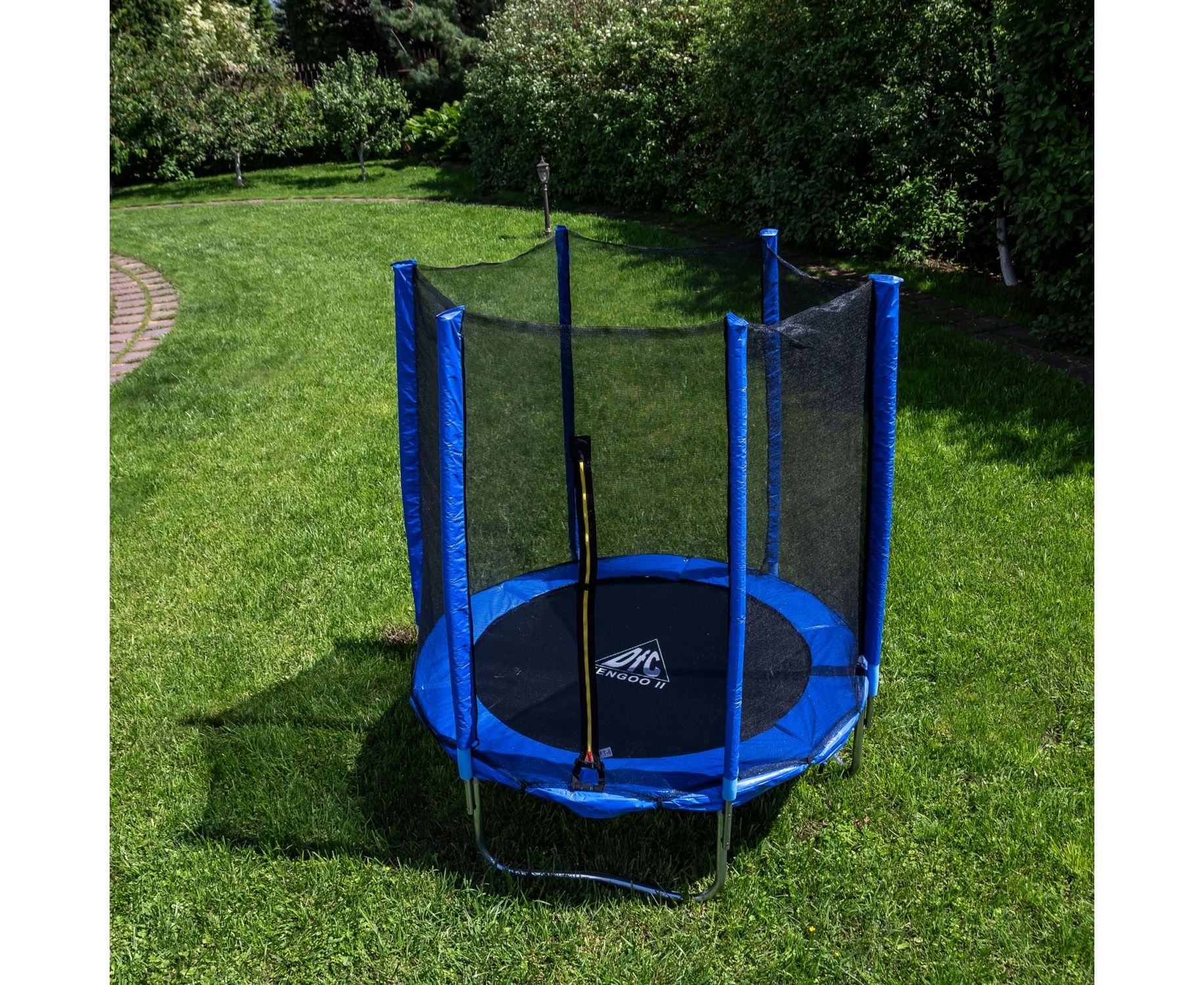 Батут DFC Trampoline Fitness 8ft наружн.сетка (244см) 8FT-TR-B синий 1834_1500