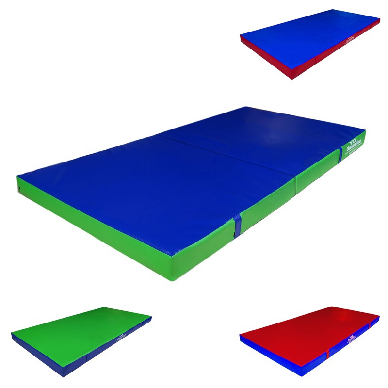 Мат гимнастический 200х100х10см винилискожа складной в 2 сложения (холлослеп/холлофайбер) Dinamika ZSO-001338 800_800