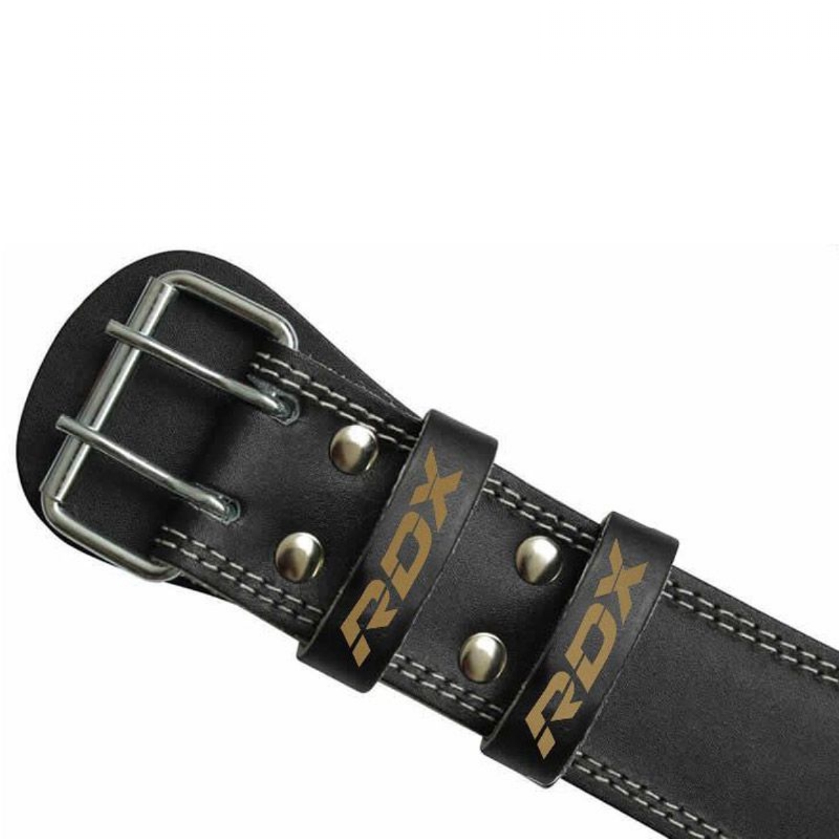 Пояс RDX 4" Leather WBS-4RB черный\золотой 1200_1200