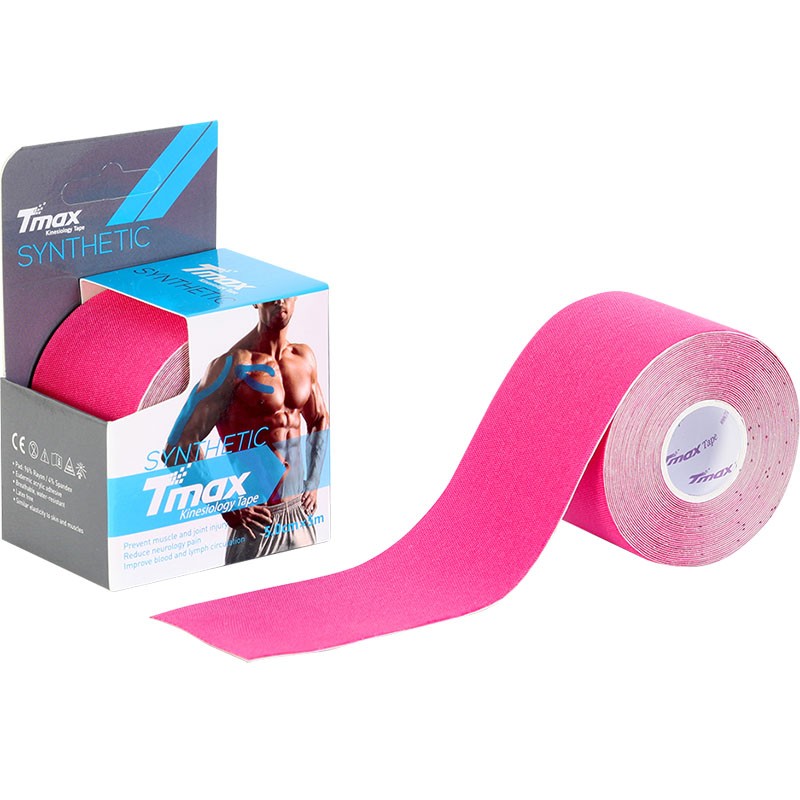 Тейп кинезиологический Tmax Synthetic Pink 5 см x 5 м 423334 розовый 800_800