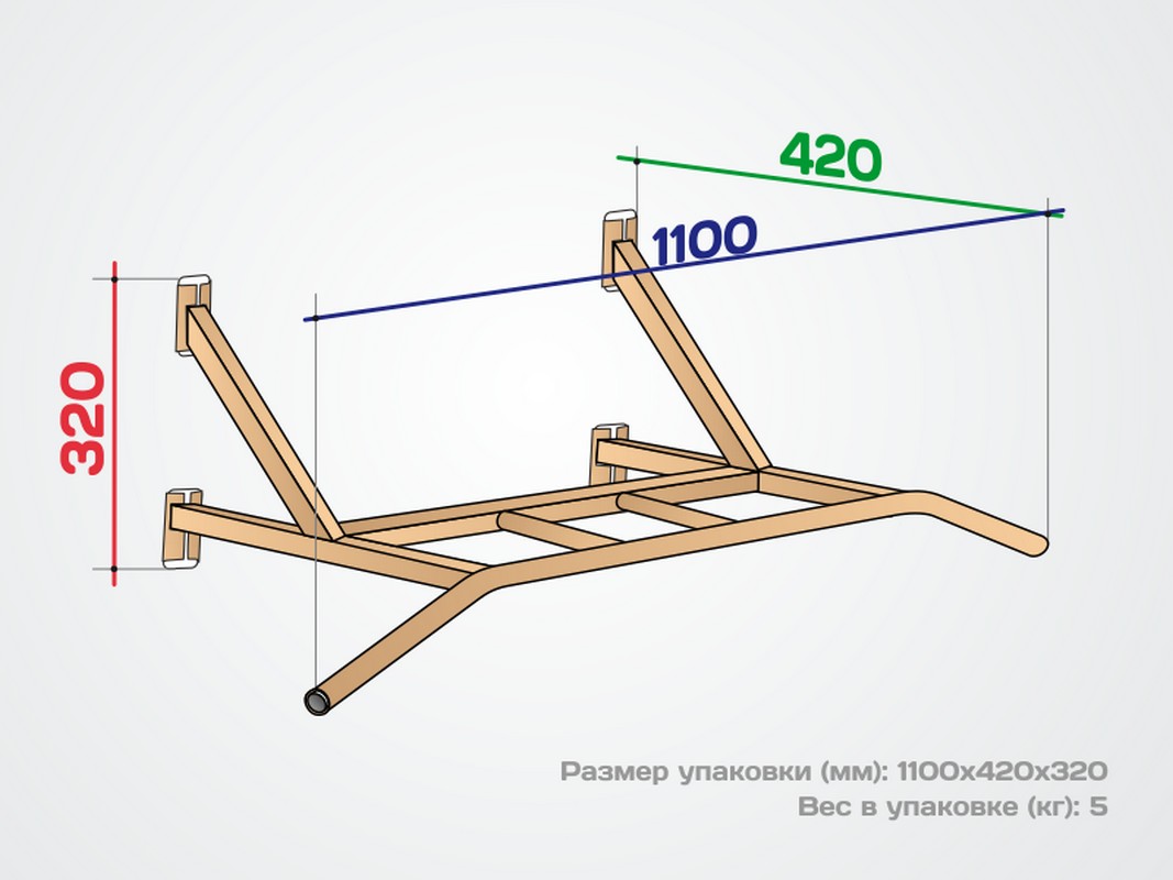 Турник настенный Spektr Sport Классик 1, черный 1067_800