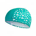 Шапочка для плавания Speedo Printed Polyester Cap Jr 8-12241D680 зелено-белый 120_120